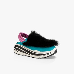 Ugg Fluffy Runner Women Sneakers Black/Blue (3904UJOCE)